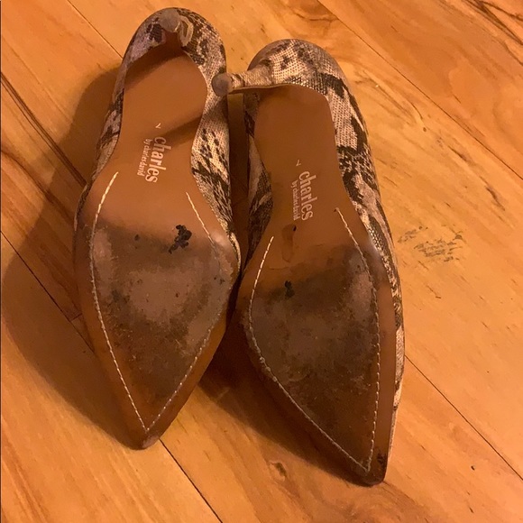 Charles David Gold/Rose Gold Snakeskin Pumps - Picture 4 of 4